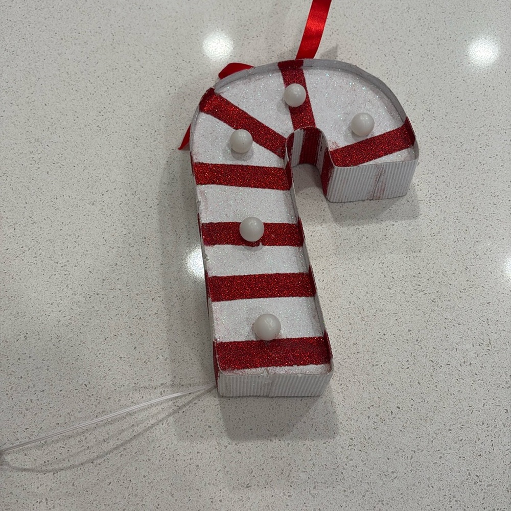 Candy cane light Christmas decor
